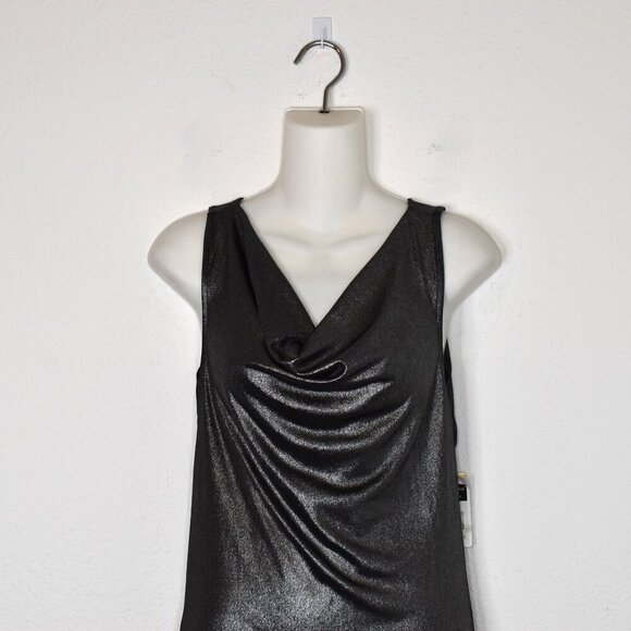 South Pole Liquid Shine Tunic Sz M Metallic Party Cocktail Holiday Y2K 90s Retro - Picture 2 of 16